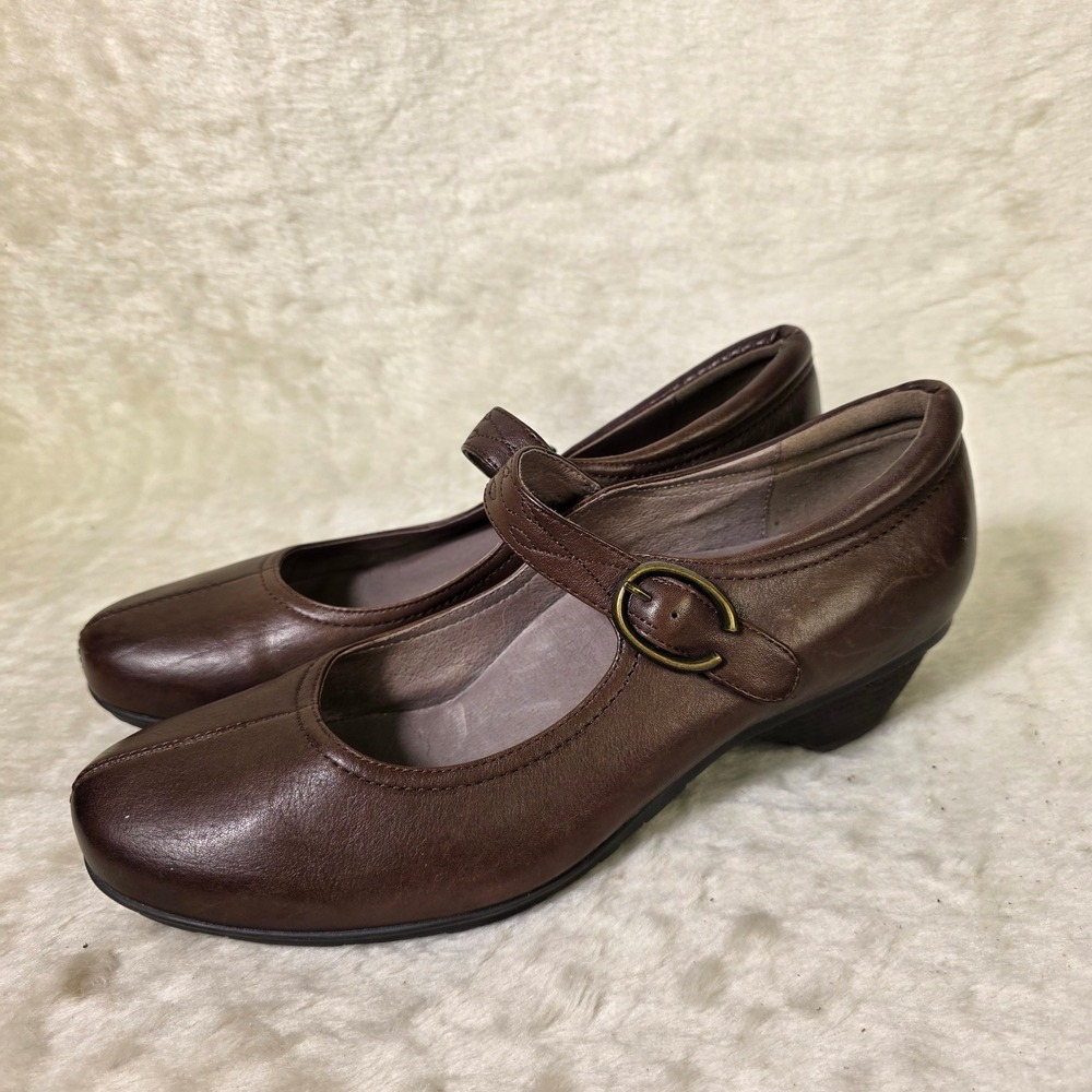 Abeo Nadine Mary Jane Pumps Brown Leather B.I.O. System Women 10N Excellent
